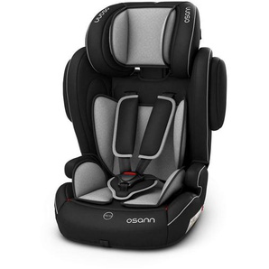 Osann Kinderautositz, Grau, Schwarz, Dunkelgrau, Textil, Füllung: Schaumstoff, 46.5x69x46.5 cm, Grüner Punkt, ECE R44/04, Bsci, DIN EN ISO 9001, 5-Punkt-Gurtsystem, abnehmbarer und waschbarer Bezug, Gurtlängenverstellung, höhenverstellbare Kopfstütze,