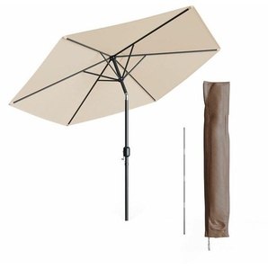 Oskar-store - Ampelschirm , Beige, 270 cm mit Schutzhülle, OK-Living