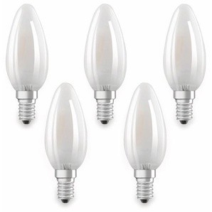 OSRAM LED-Lampe BASE CLAS A, E14, EEK: E, 4W, 470 lm, 2700 K, 5 Stk. matt 4058075090682