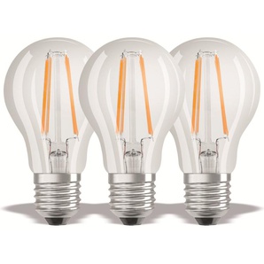 OSRAM LED-Lampe BASE CLASSIC A60, E27, EEK: E, 6,5 W, 806 lm, 4000 K, 3 Stück