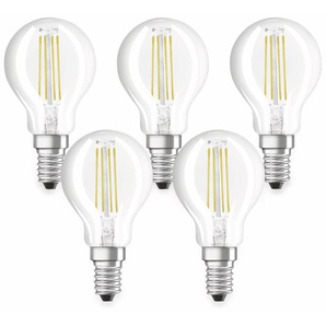 OSRAM LED-Lampe BASE CLASSIC P, E14, EEK: E, 4 W, 470 lm, 2700 K, 5 Stk. 4058075090668