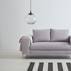 2-Sitzer OTTO PRODUCTS Finnja Sofas Gr. B/H/T: 187 cm x 83 cm x 103 cm, Luxus-Microfaser mit Prägung, silberfarben 2-Sitzer-Sofa 2-Sitzer Sofas