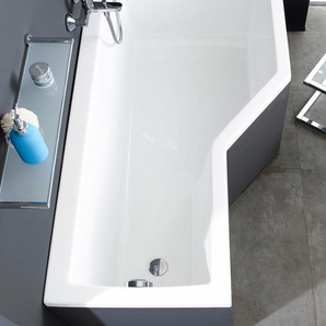 Badewanne OTTOFOND Cello Badewannen Gr. Wanne rechts, weiß Badewannen mit Wannenträger, Ablaufgarnitur und 1-tlg Echtglas Wannenaufsatz