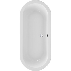Badewanne OTTOFOND Flora Badewannen weiß Badewannen mit verchromte Ablaufgarnitur Klick-Klack