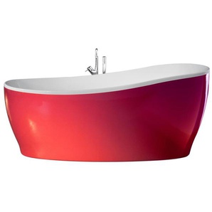 Ottofond Freistehende Badewanne Aviva 180 x 85 x 44 cm, bordeaux/weiß GLO782040520