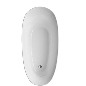 Ottofond Freistehende Badewanne Aviva 180 x 85 x 44 cm, schwarz/weiß GLO782040521