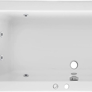 Whirlpool-Badewanne OTTOFOND Cubic Badewannen weiß Badewannen Typ 1, chrom
