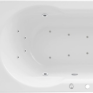 Whirlpool-Badewanne OTTOFOND Julia Badewannen weiß Badewannen Typ 3, chrom