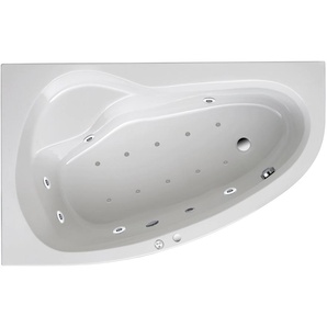 Whirlpool-Badewanne OTTOFOND Loredana Badewannen Gr. Wanne links, weiß Badewannen Typ Premium, chrom