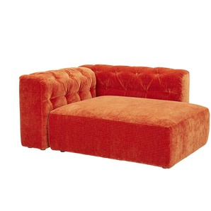 Ottomane Club House - orange - Materialmix - 134 cm - 62 cm - cm 109,0 | Möbel Kraft