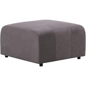 Ottomane Dunkelgrau Samtbezug Rechteckig 74x75 cm Dick Gepolstert Modern Wohnzimmer Polsterhocker Fußhocker Fußablage Hocker Sitzhocker