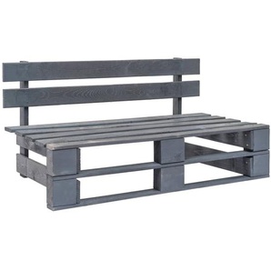 Outdoor-Bank Paletten Holz Grau