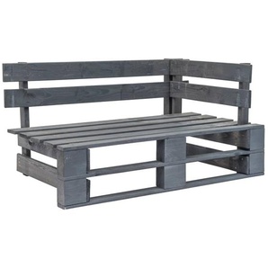 Outdoor-Eckbank Paletten Holz Grau