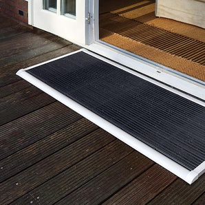 Outdoor-Fußmatte New Standard RiZZ Aluminium weiß, Designer Trudie Zuiddam/WELL design, 2.2x175x70 cm