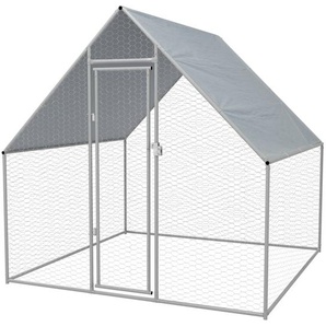 Outdoor-Hühnerkäfig 2x2x1,92 m Verzinkter Stahl