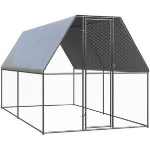 Outdoor-Hühnerkäfig 2x4x2 m Verzinkter Stahl