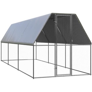 Outdoor-Hühnerkäfig 2x6x2 m Verzinkter Stahl