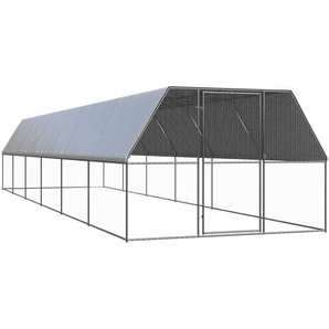Outdoor-Hühnerkäfig 3x12x2 m Verzinkter Stahl