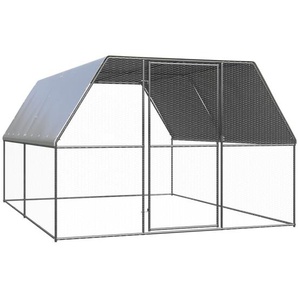 Outdoor-Hühnerkäfig 3x4x2 m Verzinkter Stahl