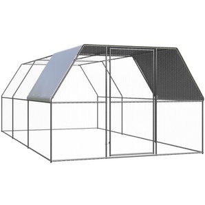 Outdoor-Hühnerkäfig 3x6x2 m Verzinkter Stahl
