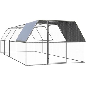 Outdoor-Hühnerkäfig 3x8x2 m Verzinkter Stahl