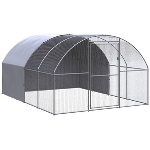 Outdoor-Hühnerstall 3x4x2 m Verzinkter Stahl