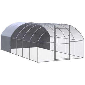 Outdoor-Hühnerstall 3x6x2 m Verzinkter Stahl