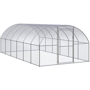 Outdoor-Hühnerstall 3x6x2 m Verzinkter Stahl