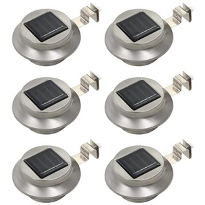 Outdoor Solarleuchten 6 Stück led Rund 12 cm Weiß Vidaxl