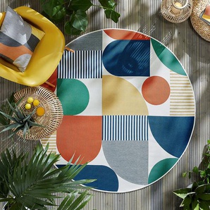 Outdoor-Teppich Geo Fusion Gelb 100% Polypropylen Ø 160cm