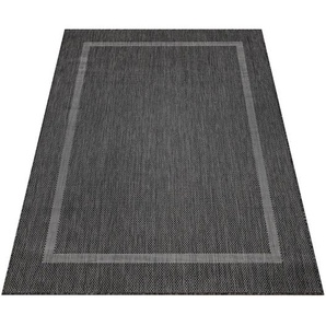 Outdoorteppich AYYILDIZ TEPPICHE RELAX 4311 Teppiche Gr. B/L: 200 cm x 290 cm, 5 mm, 1 St., schwarz (black) Esszimmerteppiche Pflegeleicht Strapazierfähig In- und Outdoor geeignet