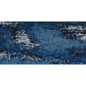 Outdoorteppich, Blau, Kunststoff, Vintage, rechteckig, 70x140 cm, rutschfest, wasserabweisend, pflegeleicht, reißfest, leicht zusammenrollbar, Teppiche & Böden, Teppiche, Outdoorteppiche