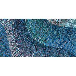 Outdoorteppich, Blau, Kunststoff, Vintage, rechteckig, 70x140 cm, rutschfest, wasserabweisend, pflegeleicht, reißfest, leicht zusammenrollbar, Teppiche & Böden, Teppiche, Outdoorteppiche
