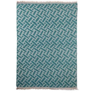 Outdoorteppich Greece ocean green blau, Designer Kuatro Carpets, 0.5x200 cm