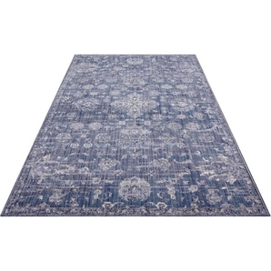 Outdoorteppich NOURISTAN Alexandria Teppiche Gr. B/L: 155 cm x 235 cm, 3 mm, 1 St., blau Orientalische Muster