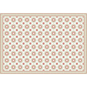 Outdoorteppich, Orange, Kunststoff, geometrisch, rechteckig, 140 cm, rutschfest, wasserabweisend, pflegeleicht, reißfest, leicht zusammenrollbar, Teppiche & Böden, Teppiche, Outdoorteppiche