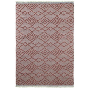 Outdoorteppich Rubik rot/grau, Designer Kuatro Carpets, 0.5x200 cm