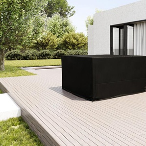 OUTFLEXX Abdeckhaube für Garten-Essgruppen, schwarz, Ripstop-Gewebe/Polyester, 165 x 180 x 75 cm, wasserabweisend, UV-Schutz