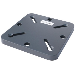 OUTFLEXX Adapterplatte für Schirmständer und Bodenanker, anthrazit, Alu, 16x16x1,5cm, Lochabstand 64-113mm Plate 01