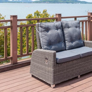 OUTFLEXX Dining 2-Sitzer Sofa, grau, Polyrattan, 148 x 83 x 110 cm, stufenlos verstellbar 18912