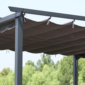 OUTFLEXX Ersatzdach für Pavillon 23598/23600, Grau, PA-beschichtetes Polyester, 358x358 cm, UV-Beständig YF-3888C