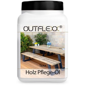 OUTFLEXX Holz Pflegeöl für Teakholz, 0,75 l, Dose 3200000200