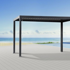 OUTFLEXX Pergola, anthrazit matt, Aluminium, 400x300x248 cm, kurbelbar PG326-1-anth. matt