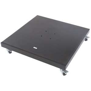 OUTFLEXX Schirmständer, Granit, 80x80x16,5cm, 120kg, mit Lenkrollen PUB0026