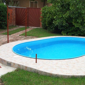 Ovalpool KONIFERA Schwimmbecken Gr. B/H/L: Breite 300 cm x Höhe 120 cm x Länge 490 cm, 15 l, weiß Ovalpools BxLxH: 300 x 490 120 cm
