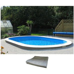 Ovalpool MY POOL BWT Premium Schwimmbecken Gr. B/H/L: Breite 400 cm x Höhe 150 cm x Länge 800 cm, 40000 l, weiß Ovalpools