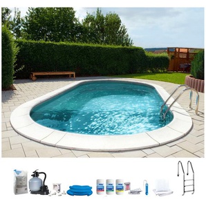 Ovalpool MY POOL BWT Schwimmbecken Gr. B/H/L: Breite 400 cm x Höhe 120 cm x Länge 800 cm, 32 l, weiß Ovalpools BxLxH: 400 x 800 120 cm
