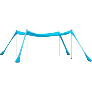 OZT02-HB Lycra Strandzelt Sonnensegel Strandmuschel Tragbarer Strandzelt mit Alu-Stangen Sonnenschutz einfacher Aufbau für Strand Hellblau bht ca.