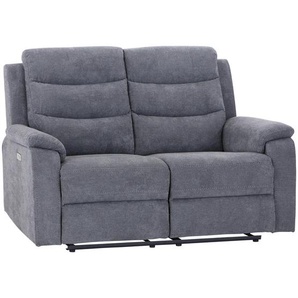 P & B 2-Sitzer-Sofa, Grau, Textil, 153x102x93 cm, USB-Anschluss, motorische Relaxfunktion, Wohnzimmer, Sofas & Couches, Sofas, 2-Sitzer Sofas