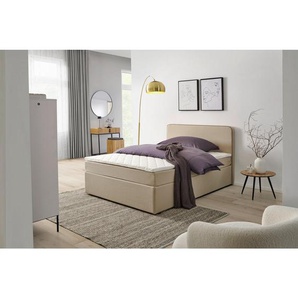 P & B Boxbett, Beige, Holz, H2, Höhe ca. 17 cm, 120x200 cm, Schlafzimmer, Betten, Boxspringbetten